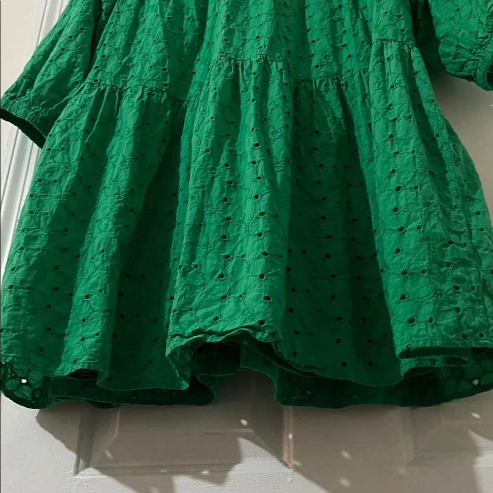 Crown & Ivy Emerald Eyelet Blouse - Picture 9 of 12
